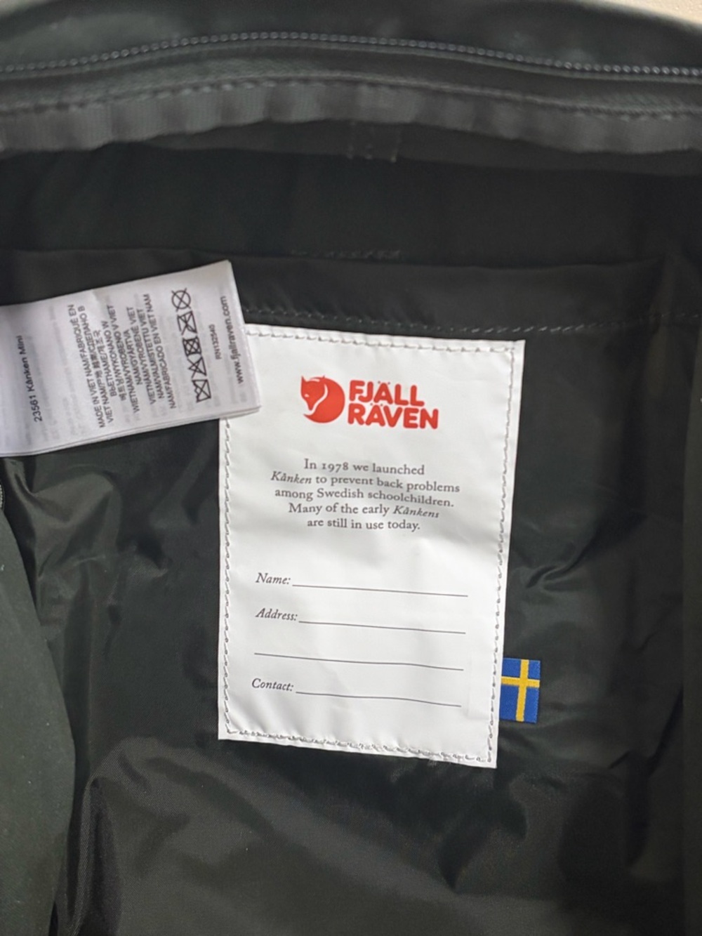 Fjallraven Kanken Mini Backpack - Forest Green - Picture 8 of 9